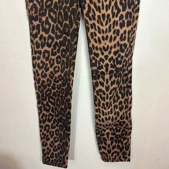 Zara High Rise Skinny Ankle Length Leopard Animal Print Denim Jeans 0327/221 - Picture 8 of 12